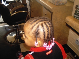 cornrows with beads I did