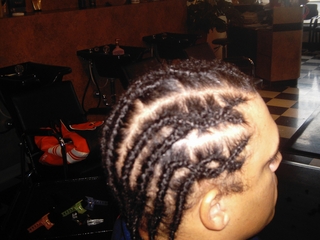 Criss Cross Cornrows With Hair Extensions I did