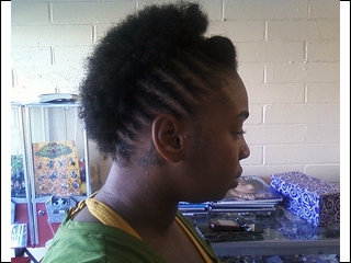 Two Strand Flat Twist Into a Mohowk I did